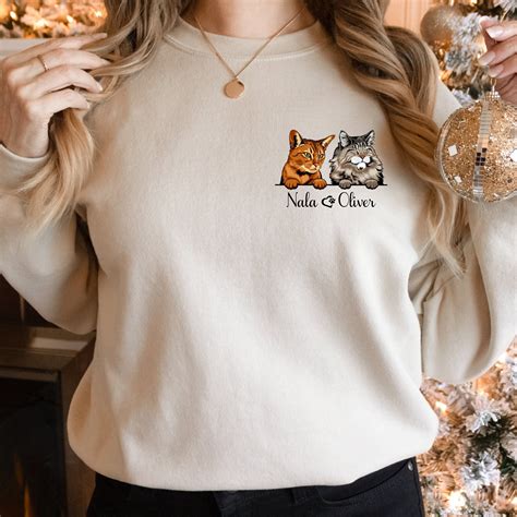 personalized cat sweatshirt