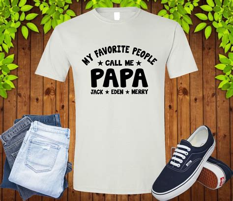 personalized papa t shirts