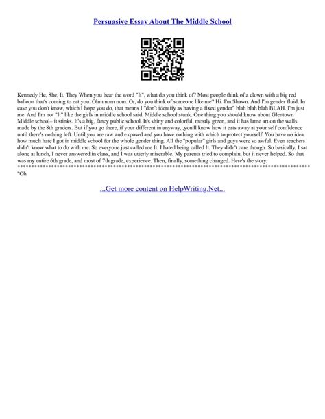 persuasive essay ppt middle school Reader