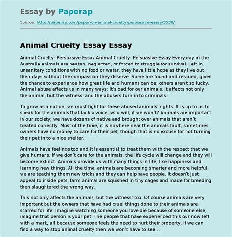 persuasive essay topics about animals Doc