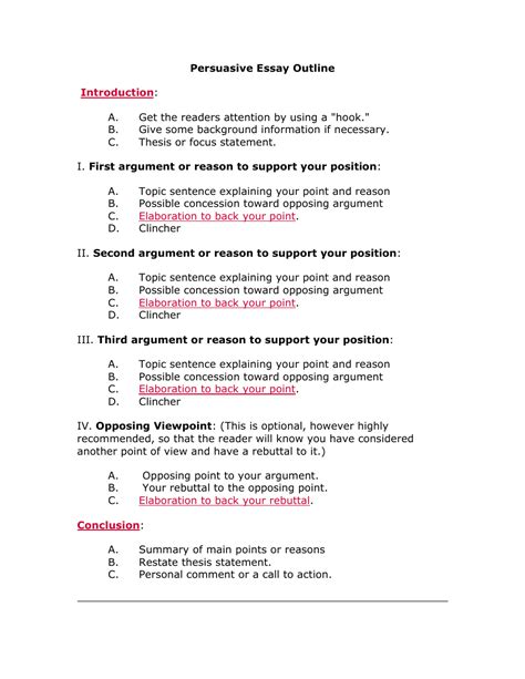 persuasive paper outline sample PDF