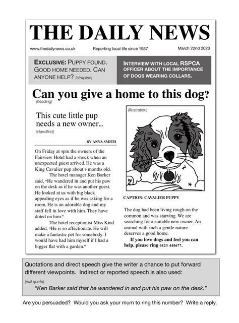 persuasive writing newspaper articles PDF