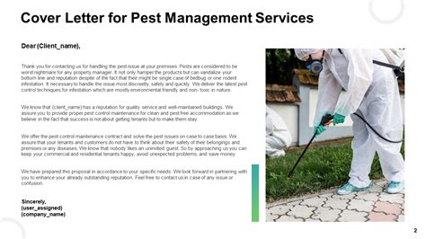 pest control service proposal letter Kindle Editon