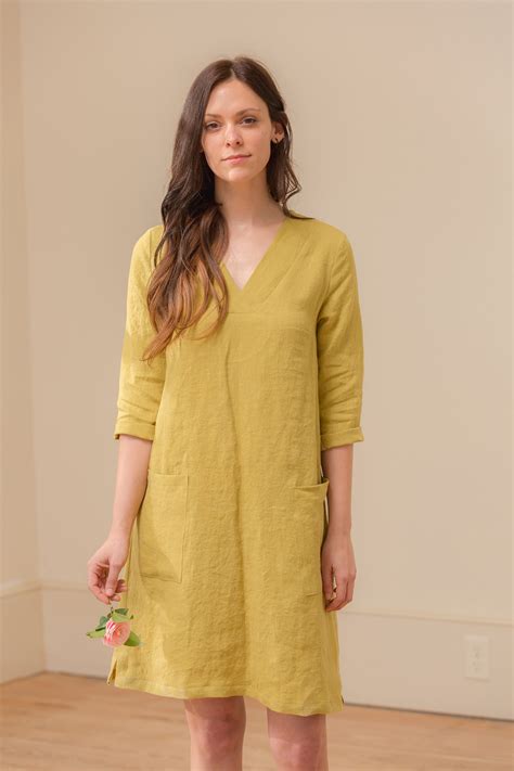 petite linen dresses