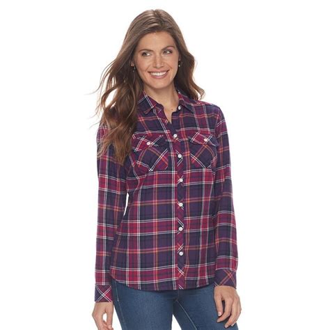 petite women's flannel shirts