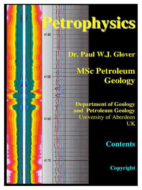 petrophysics msc course notes paul glover pdf book Epub