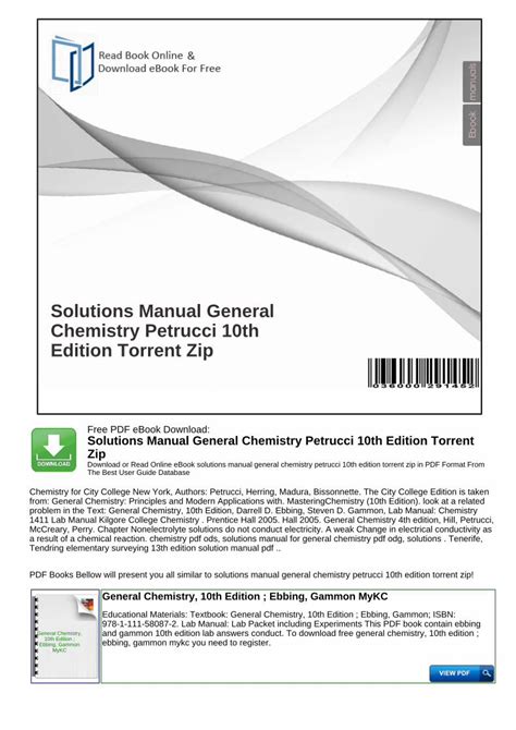 petrucci solutions manual 10th edition pdf Reader