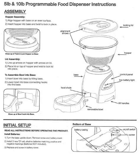 petsafe cat feeder instructions PDF