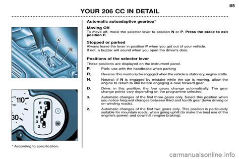 peugeot 206 automatic 2001 manual Reader