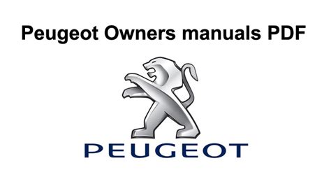 peugeot owners manual pdf car owners Doc