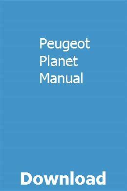 peugeot planet manual pdf Epub