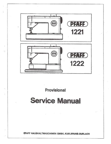 pfaff 1222 service manual PDF