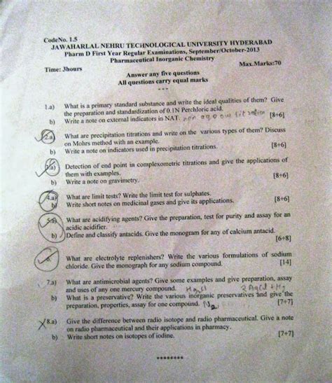 pharm d 1st year question papers Doc