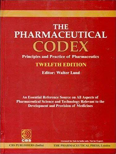 pharmaceutical codex 12th edition PDF