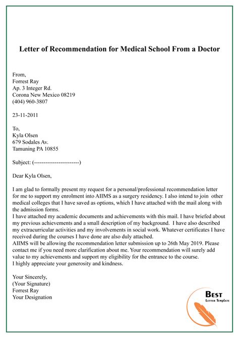 pharmaceutical sales letter of recommendation from doctor Reader