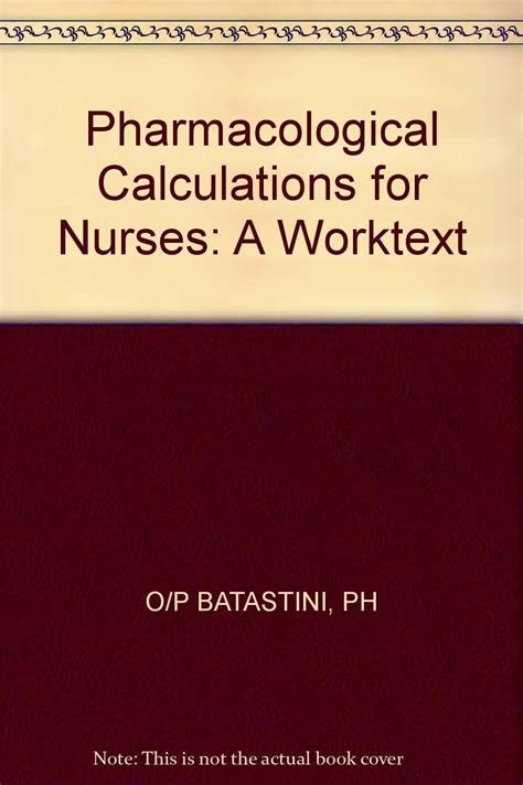 pharmacological calculations for a worktext Kindle Editon