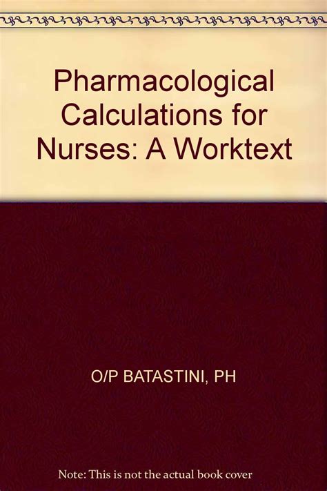 pharmacological calculations for a worktext Kindle Editon