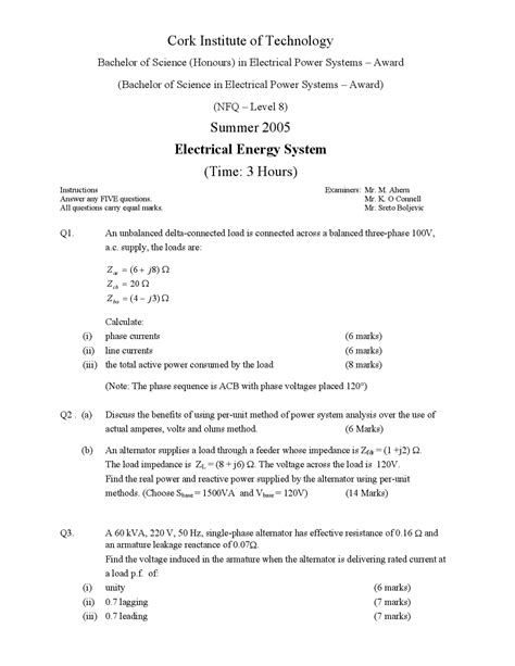 phase 2 electrical exam papers PDF