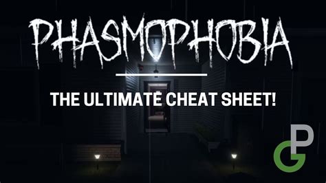 phasmophobia ghost cheat sheet