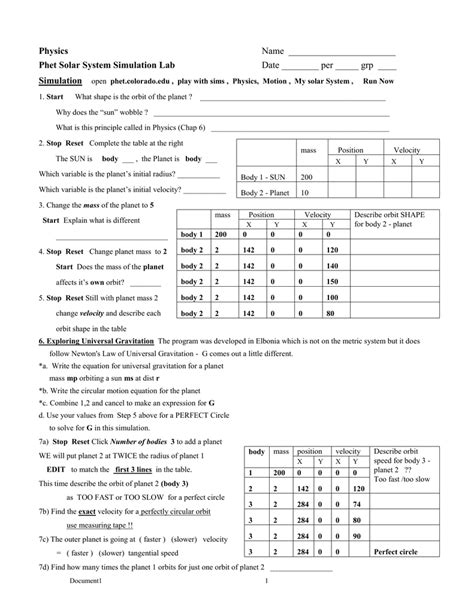 phet solar system simulation lab answer key Ebook Reader