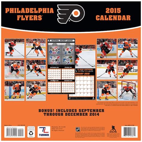 philadelphia flyers 2015 team calendar Kindle Editon