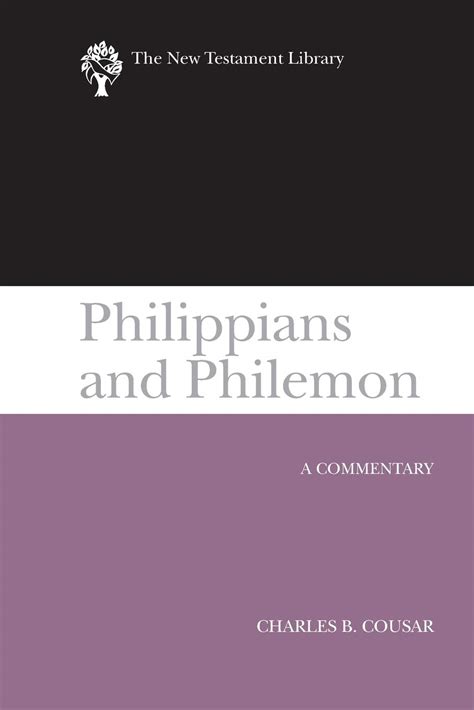 philippians and philemon 2009 a commentary new testament library Epub