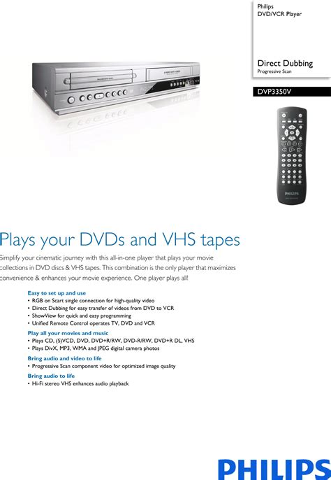 philips dvd vcr player manual Epub