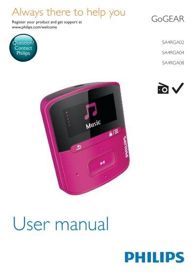 philips gogear mp3 player user manual Reader