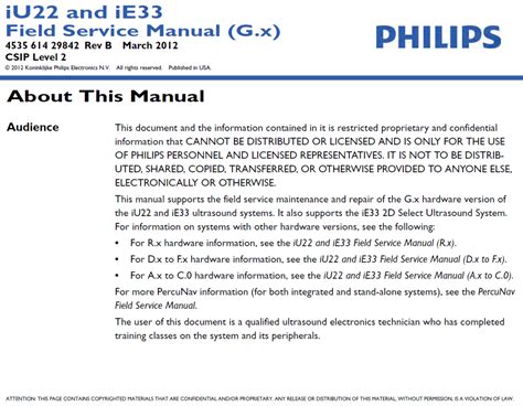 philips ie33 service manual Kindle Editon