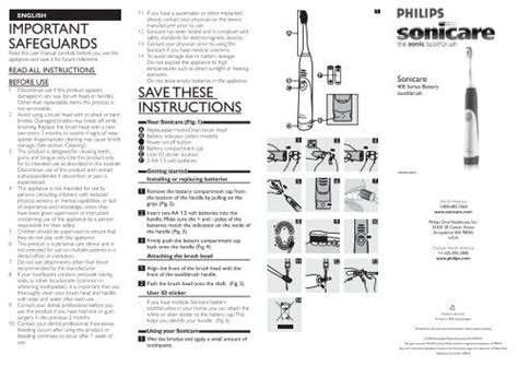 philips sonicare instruction manual Kindle Editon