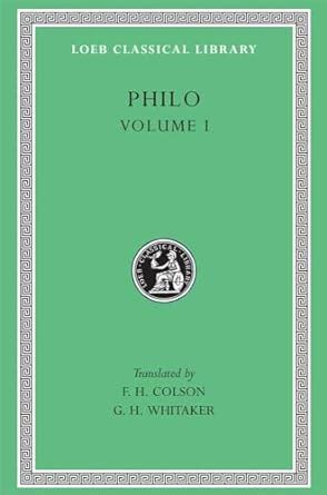 philo vol i loeb classical library no 226 PDF