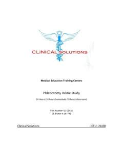 phlebotomy home study clinical solutions me PDF