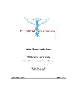 phlebotomy home study clinical solutions me PDF