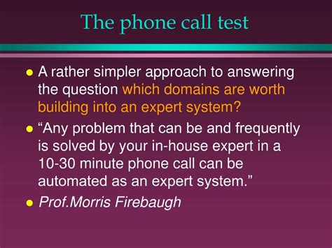 phone call test