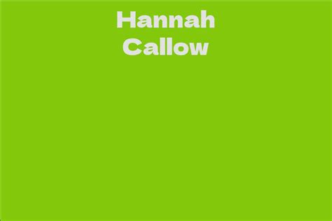 Hannah Callow