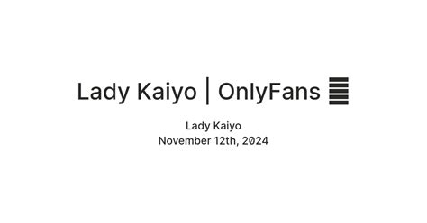 Lady Kaiyo #12