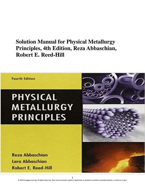 physical metallurgy principles 4th solutions Kindle Editon