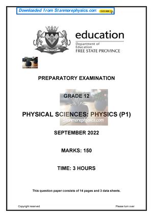 physical science grade 12 exam papers 2008 Reader