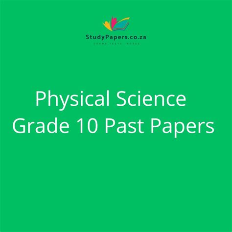 physical science past exam papers PDF