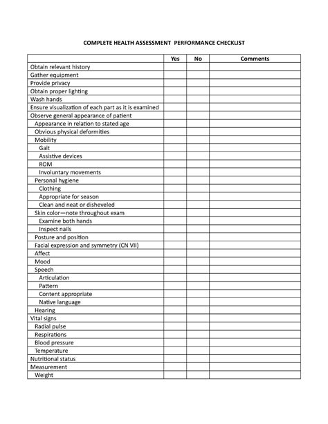 physical therapy chart audit checklist Doc