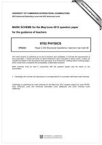 physics 9702 june 2012 paper 21 Epub