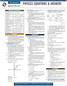 physics equations and answers rea quick access reference chart PDF