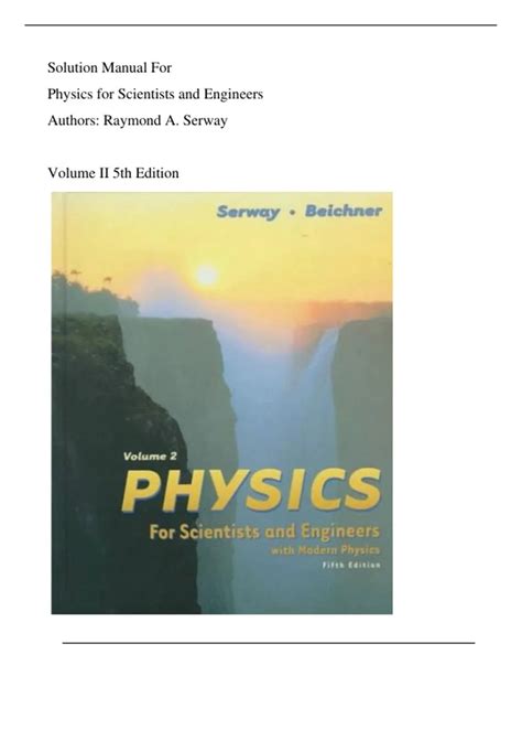 physics for scientists and engineers second edition solutions manual Doc