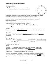 physics fundamentals episode 504 note taking guide Doc