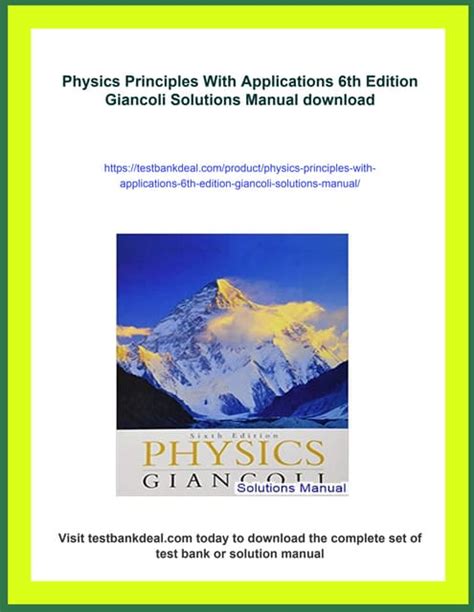 physics giancoli 6th edition solutions PDF