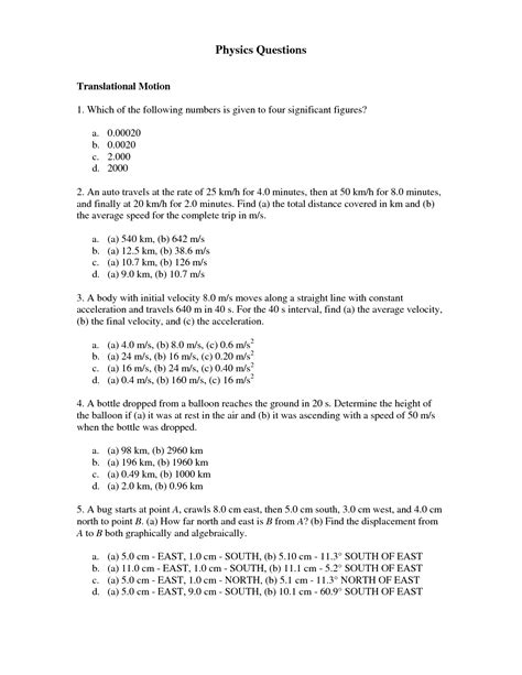 physics mcat questions