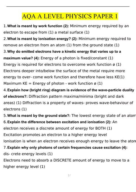 physics paper 1 questions 2013 Reader