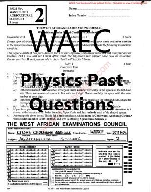 physics waec past papers Kindle Editon