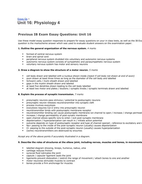 physiology essay questions and answers Reader