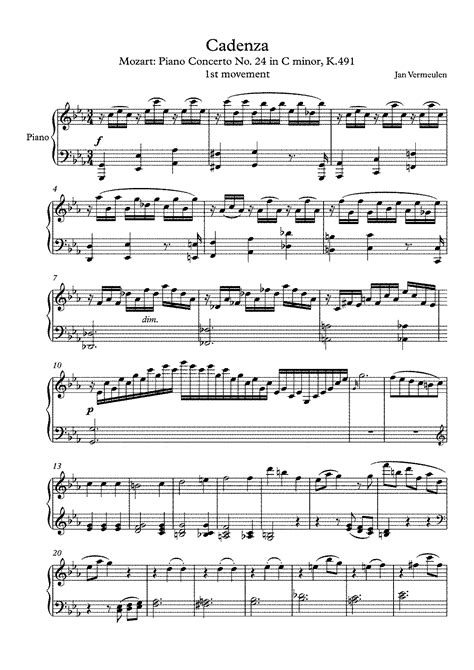 piano concerto no 24 in c minor k 491 kalmus edition PDF